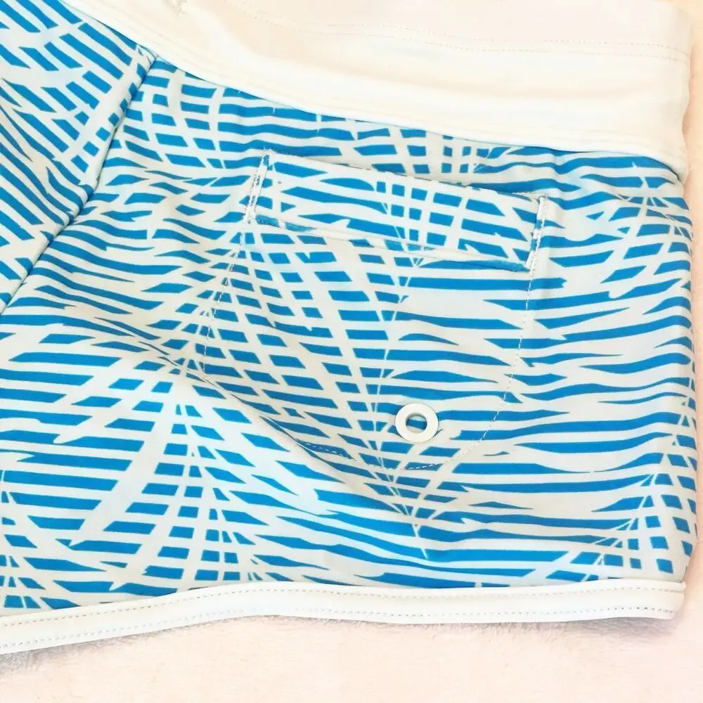 Athleta Girl Cannonball 2.0 Shorts sz S (7) Blue Swim Shorts Swim Bottom Shorts